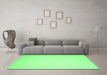 Machine Washable Solid Emerald Green Modern Area Rugs in a Living Room,, wshcon511emgrn