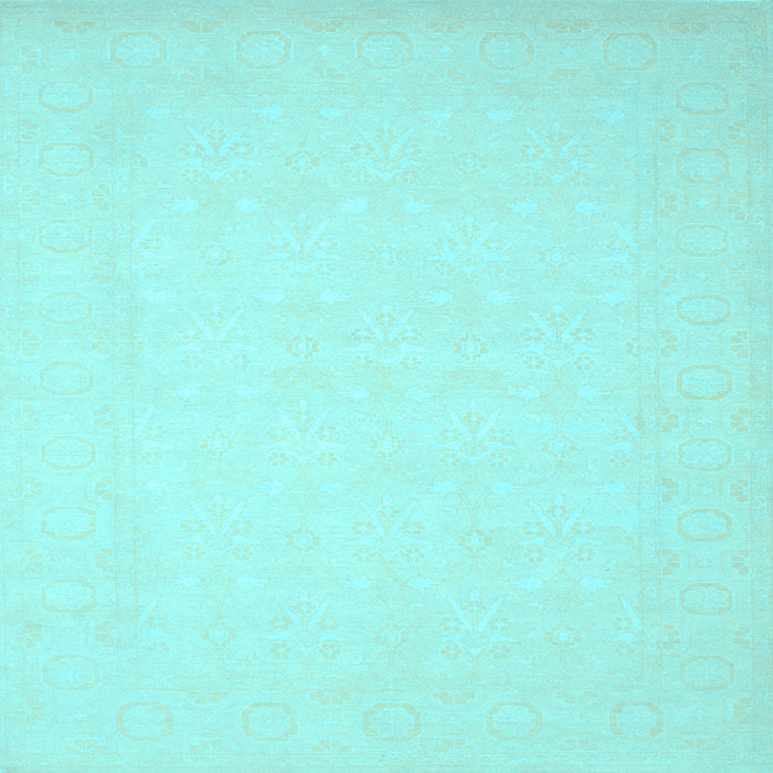 Square Machine Washable Solid Light Blue Modern Rug, wshcon511lblu
