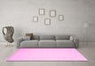 Machine Washable Solid Pink Modern Rug in a Living Room, wshcon511pnk