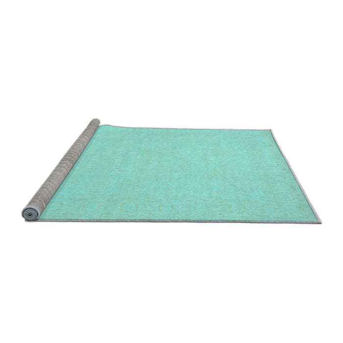 Sideview of Machine Washable Solid Light Blue Modern Rug, wshcon511lblu