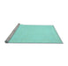 Sideview of Machine Washable Solid Light Blue Modern Rug, wshcon511lblu