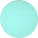 Round Machine Washable Solid Light Blue Modern Rug, wshcon511lblu
