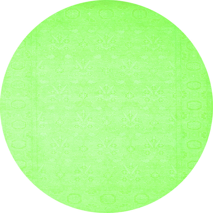 Machine Washable Solid Green Modern Area Rugs, wshcon511grn