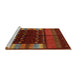 Serging Thickness of Machine Washable Contemporary Mahogany Brown Rug, wshcon512