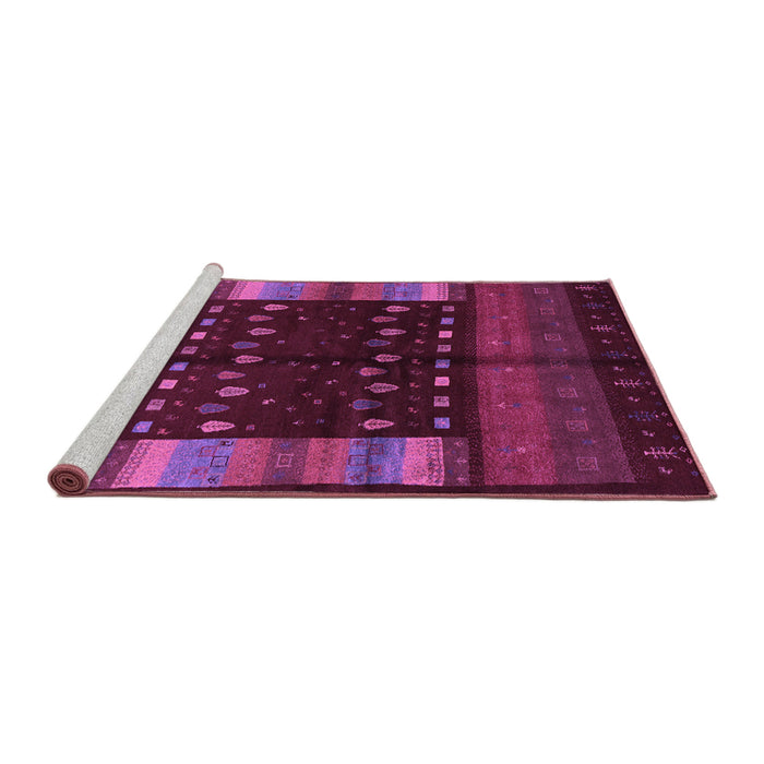 Sideview of Machine Washable Oriental Purple Traditional Area Rugs, wshcon512pur
