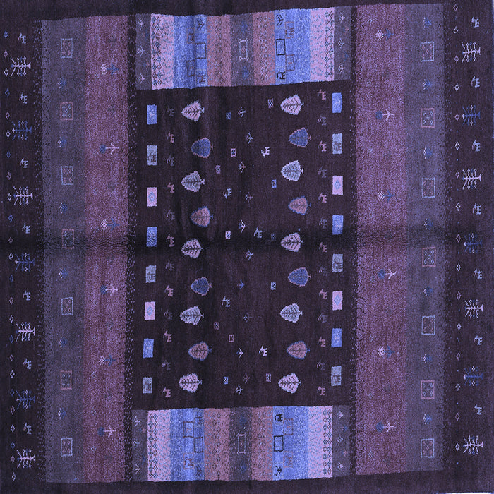 Square Oriental Blue Traditional Rug, con512blu