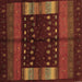 Square Machine Washable Oriental Brown Traditional Rug, wshcon512brn