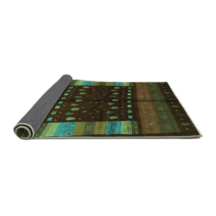 Sideview of Oriental Turquoise Traditional Rug, con512turq