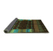 Sideview of Oriental Turquoise Traditional Rug, con512turq