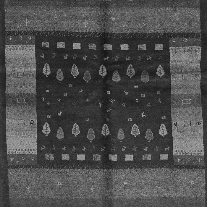 Serging Thickness of Machine Washable Oriental Gray Traditional Rug, wshcon512gry