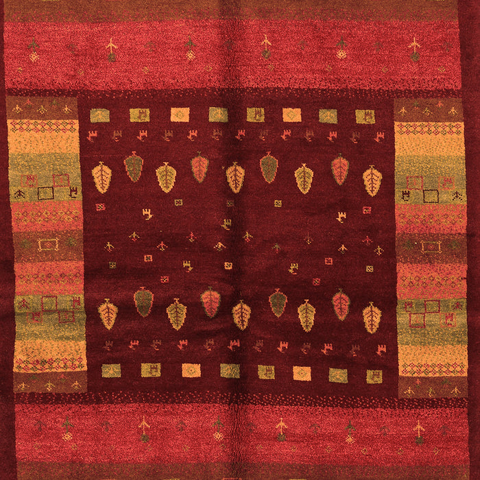 Serging Thickness of Machine Washable Oriental Orange Traditional Area Rugs, wshcon512org