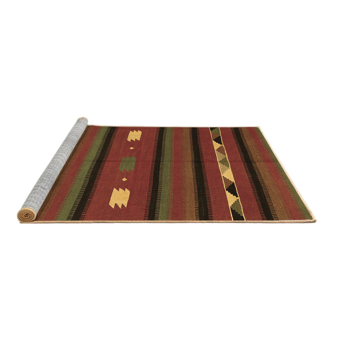 Sideview of Machine Washable Oriental Brown Traditional Rug, wshcon513brn