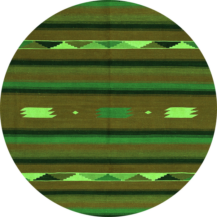 Machine Washable Oriental Green Traditional Area Rugs, wshcon513grn