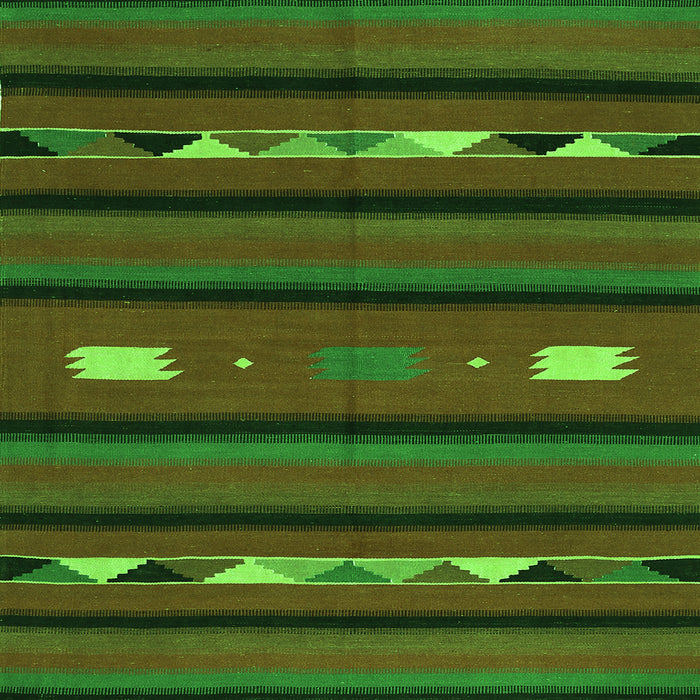 Serging Thickness of Oriental Green Traditional Rug, con513grn