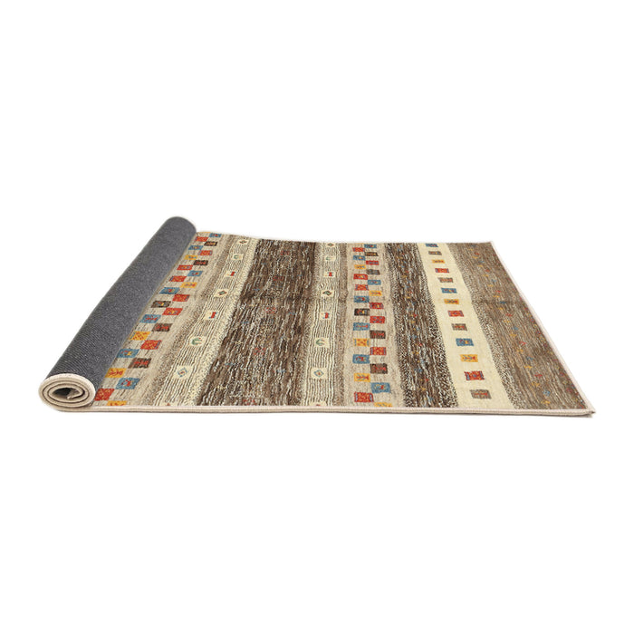 Thickness of Contemporary Sienna Brown Modern Rug, con514