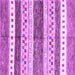 Square Machine Washable Abstract Purple Contemporary Area Rugs, wshcon514pur