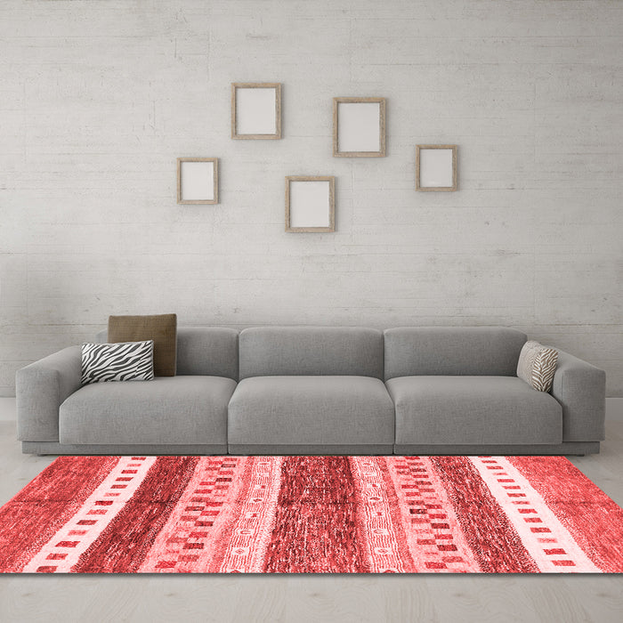 Contemporary Red Washable Rugs