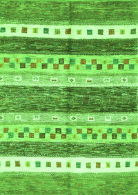 Abstract Green Contemporary Rug, con514grn