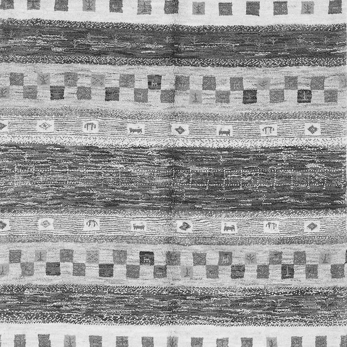 Serging Thickness of Machine Washable Abstract Gray Contemporary Rug, wshcon514gry