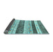 Sideview of Abstract Light Blue Contemporary Rug, con514lblu