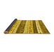 Sideview of Abstract Yellow Contemporary Rug, con514yw