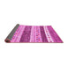 Sideview of Abstract Pink Contemporary Rug, con514pnk