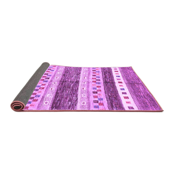 Sideview of Abstract Purple Contemporary Rug, con514pur