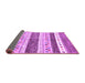 Sideview of Abstract Purple Contemporary Rug, con514pur