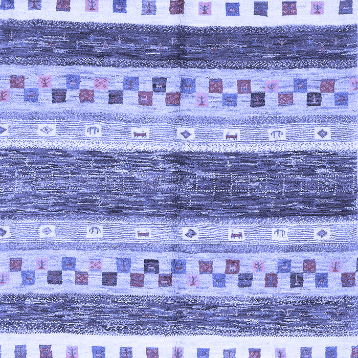 Abstract Blue Contemporary Rug, con514blu