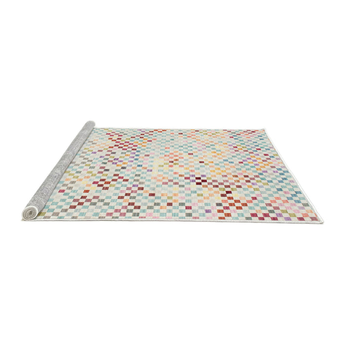 Serging Thickness of Machine Washable Contemporary Tan Brown Rug, wshcon515