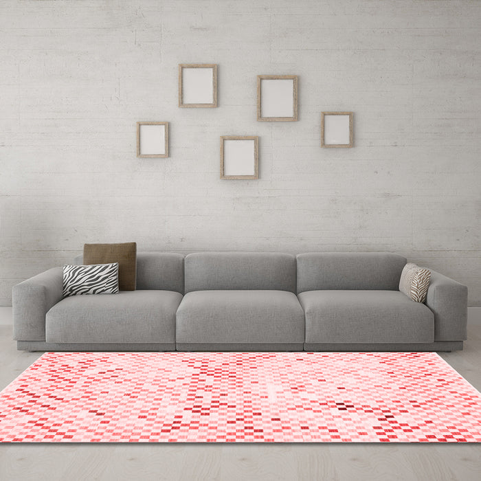 Contemporary Red Washable Rugs