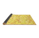 Sideview of Abstract Yellow Contemporary Rug, con515yw