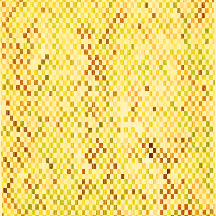 Square Machine Washable Abstract Yellow Contemporary Rug, wshcon515yw