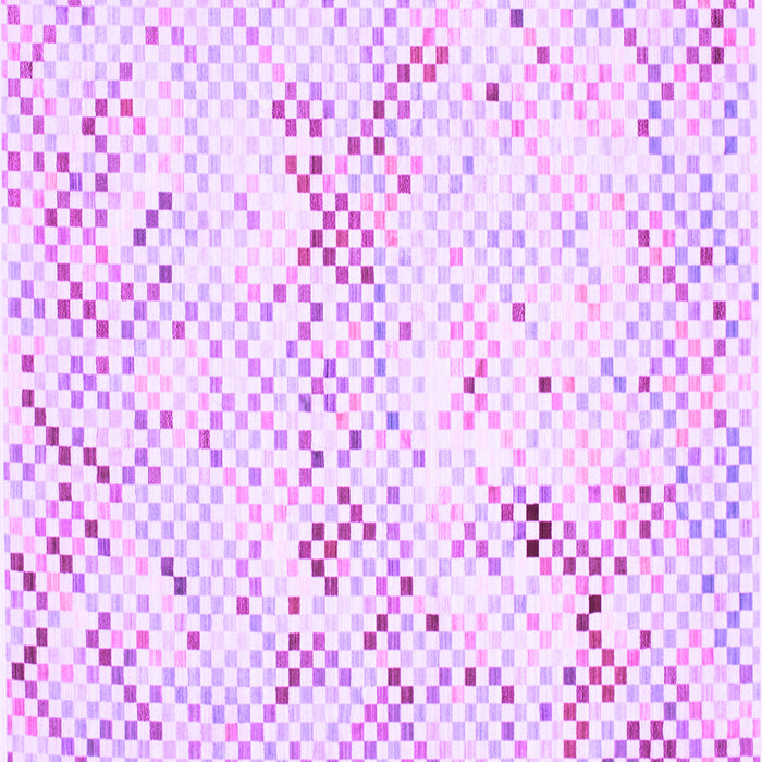 Square Abstract Purple Contemporary Rug, con515pur