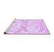 Sideview of Machine Washable Abstract Purple Contemporary Area Rugs, wshcon515pur