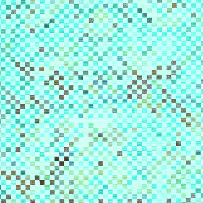 Abstract Turquoise Contemporary Rug, con515turq