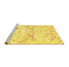 Sideview of Machine Washable Abstract Yellow Contemporary Rug, wshcon515yw