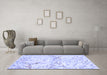 Machine Washable Abstract Blue Contemporary Rug in a Living Room, wshcon516blu