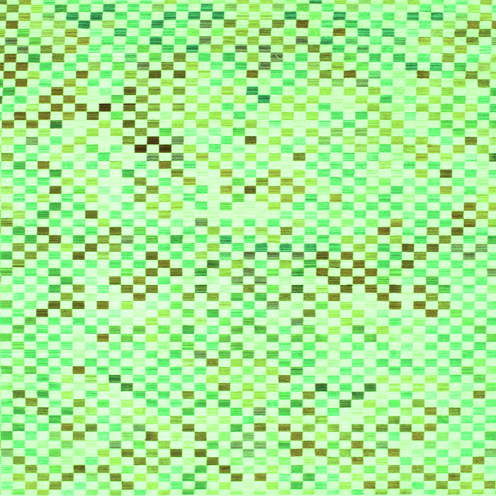 Serging Thickness of Abstract Green Contemporary Rug, con516grn