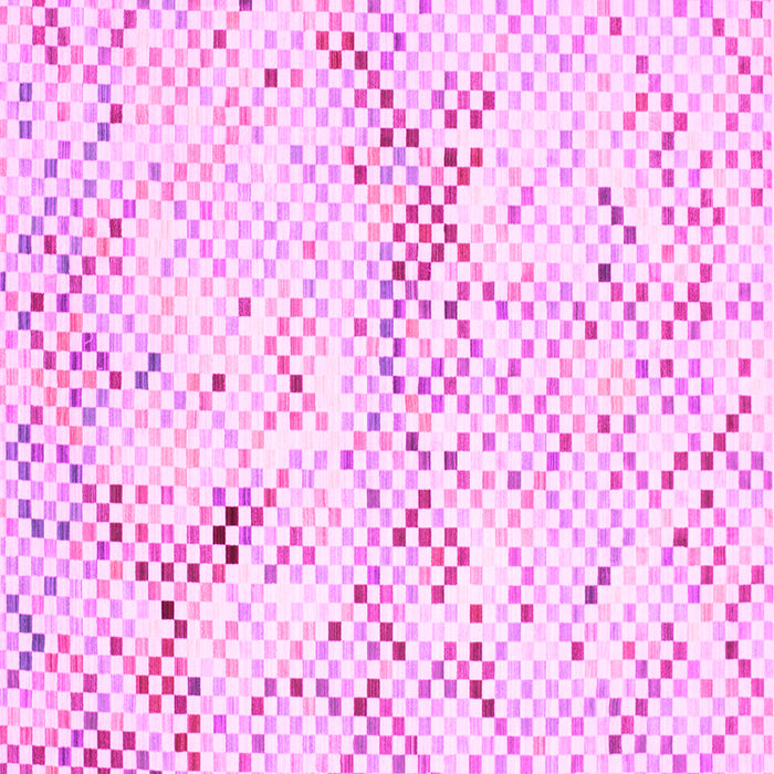 Square Abstract Pink Contemporary Rug, con516pnk