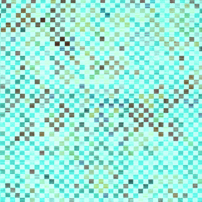 Machine Washable Abstract Turquoise Contemporary Area Rugs, wshcon516turq