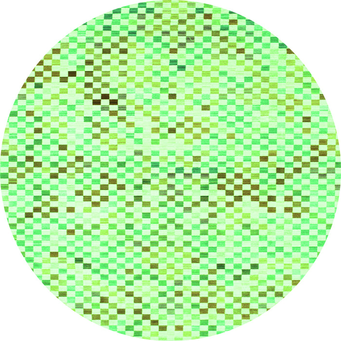 Machine Washable Abstract Green Contemporary Area Rugs, wshcon516grn
