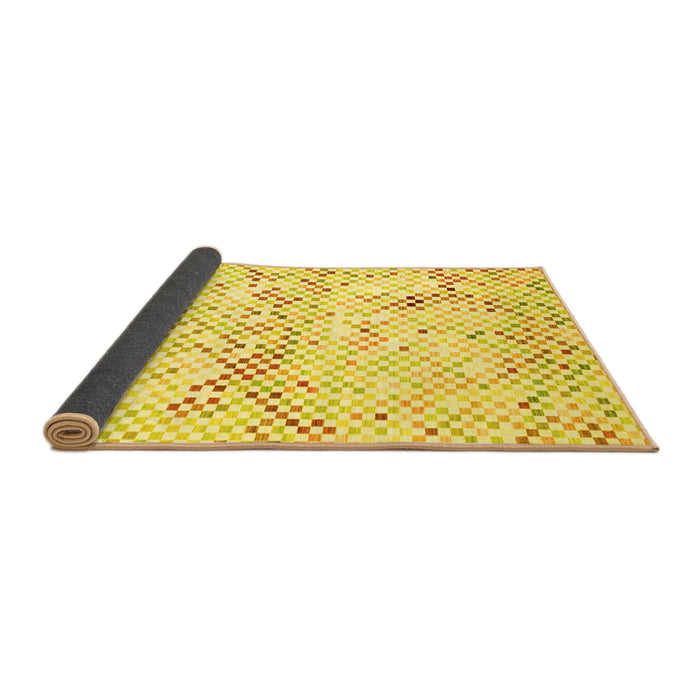 Sideview of Abstract Yellow Contemporary Rug, con516yw