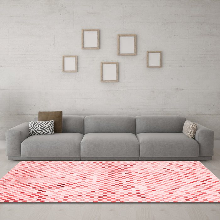 Contemporary Red Washable Rugs
