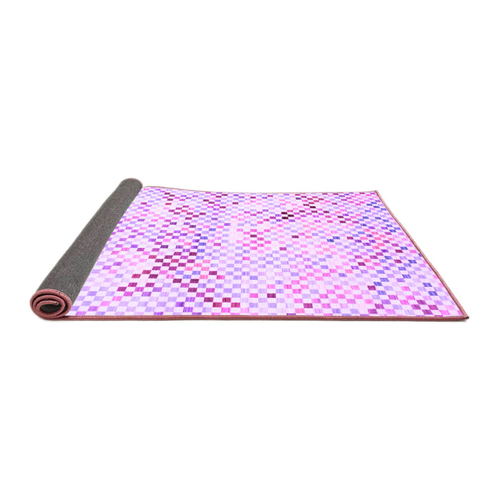 Sideview of Abstract Purple Contemporary Rug, con516pur