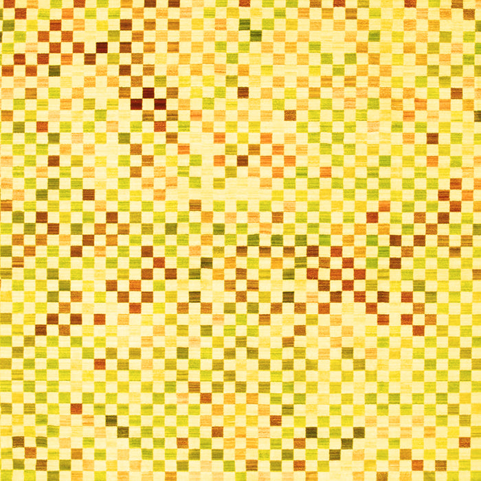 Machine Washable Abstract Yellow Contemporary Rug, wshcon516yw