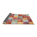 Thickness of Contemporary Red Patchwork Rug, con517