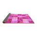 Sideview of Patchwork Pink Transitional Rug, con517pnk