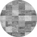 Square Patchwork Gray Transitional Rug, con517gry