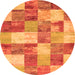 Square Patchwork Orange Transitional Rug, con517org